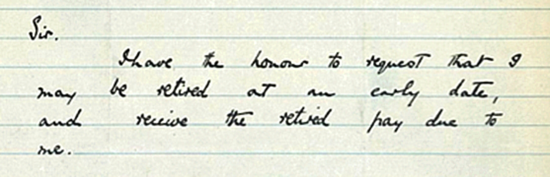 William’s second letter of resignation